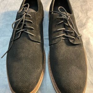 Vance Co Black Perforated Kash Suede Oxford Size11